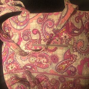 Vera Bradley Pink and Cream Paisley Tote